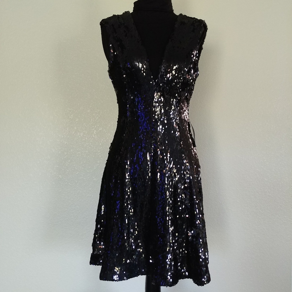 Little black sequenced dress